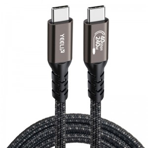 CC4001 USB4 Cable, Supports 8K HD Display, 40 Gbps Data Transfer, 240W Charging for Type-C Laptop, Hub, Docking