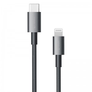 CL2002 Nylon USB-C to Lightning Charging Cable for iPhone,AirPods Pro, Supports Power Delivery