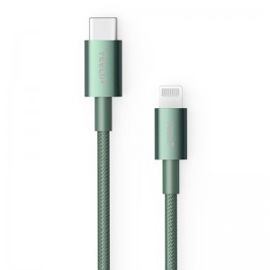 CL2002 Nylon USB-C to Lightning Charging Cable for iPhone,AirPods Pro, Supports Power Delivery