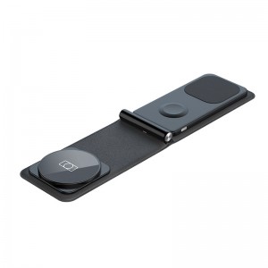 WLC02 3-in-1 Folding 15W Wireless Travel Charger With MagSafe