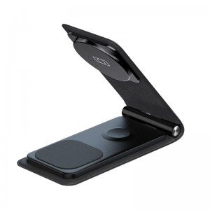 WLC02 3-in-1 Folding 15W Wireless Travel Charger With MagSafe