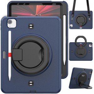 Anti-bending portable flat case 360 rotating protective cover