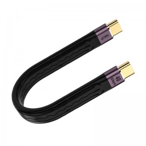 FPC4002  Short USB-C Cable Support Thunderbolt 4/3,USB 4, PD 100W Quick Charge,8K 4K Display,40Gbps Data Transfer Sync.